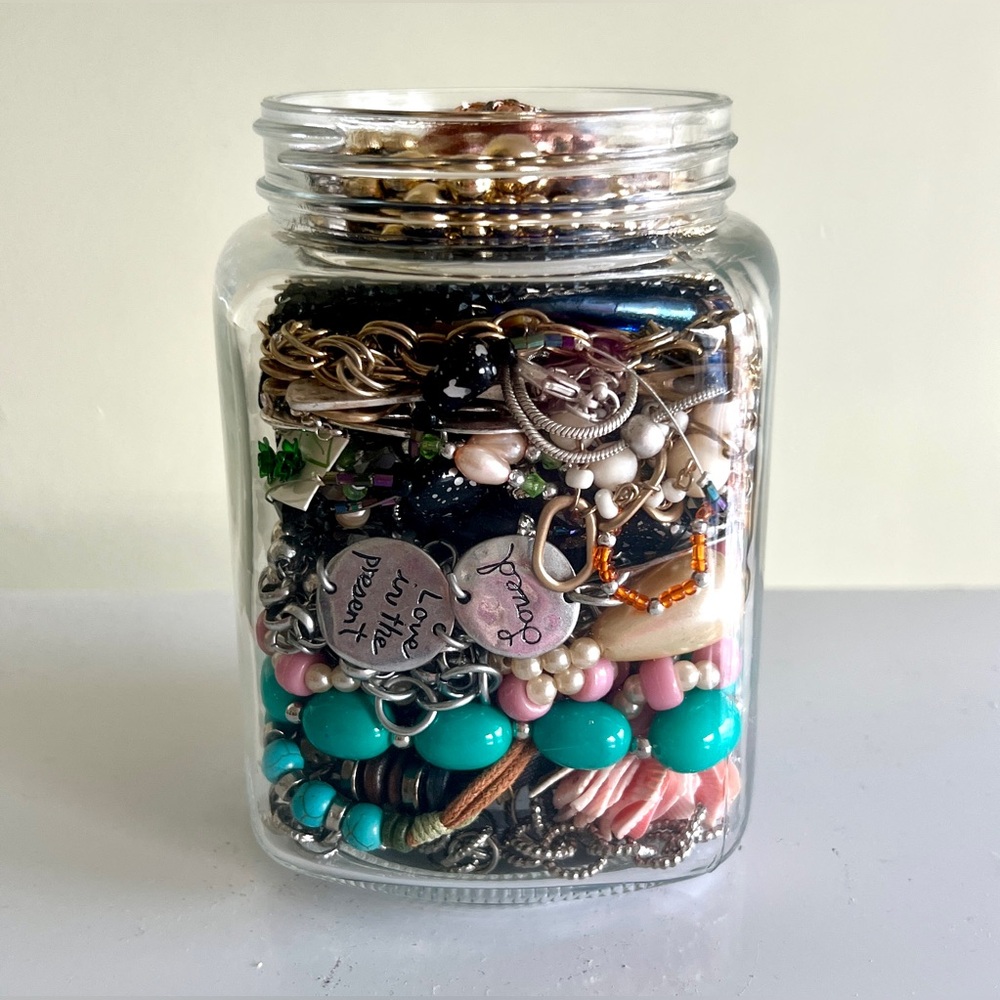 Vintage to Modern Mystery Jewelry Jar Lot